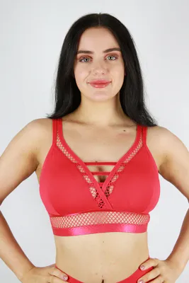 Rarr Designs - FELIX Open Mesh Bralette Red