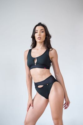 Pole Addict - Crop top for pole dance LAND black