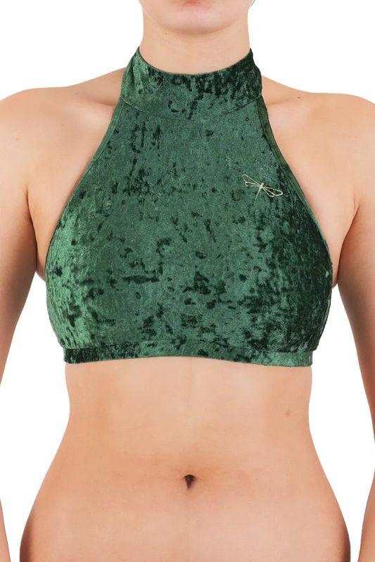 Dragonfly - Lisette top velvet Green