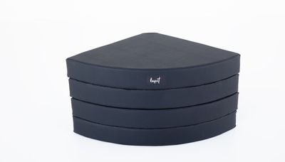 Lupit Pole Crash Mat Round Premium Svart 12cm och 8cm