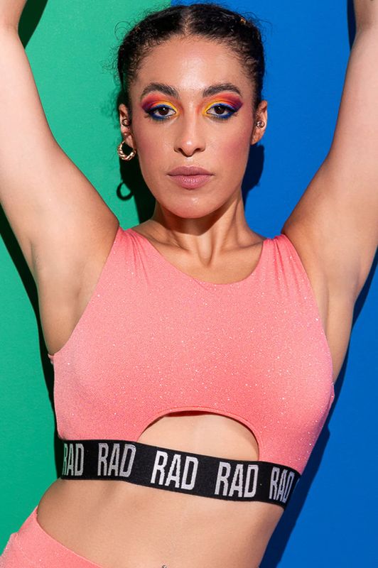 RAD Bahari top glitter - Peach