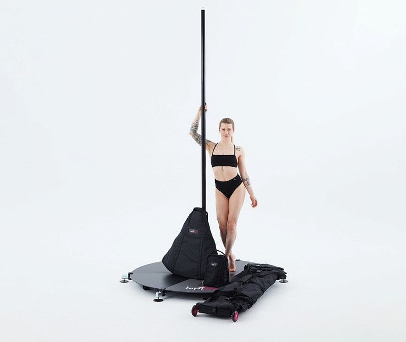 LUPIT POLE STAGE - Powder Coated Black - Quick Lock - 45mm Korta Ben