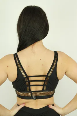 Rarr Designs - FELIX Open Mesh Bralette Black