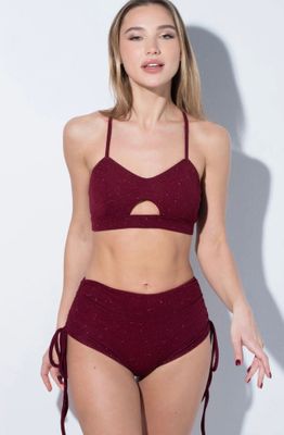 Bralette glitter top - Red