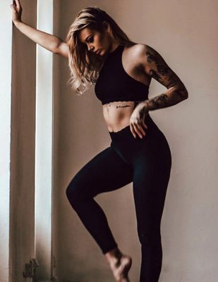 Dragonfly - Adriana Lace Leggings Black