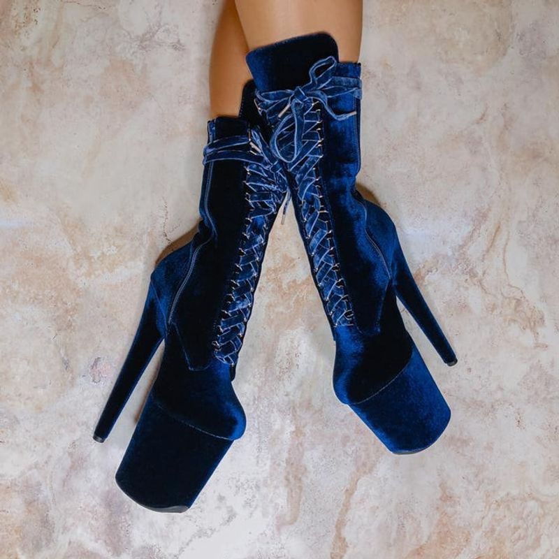 Hella Heels - BabyDoll Velvet Old Money - 8 INCH