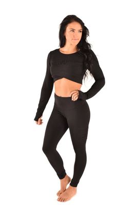 Embossed Leggings - Black