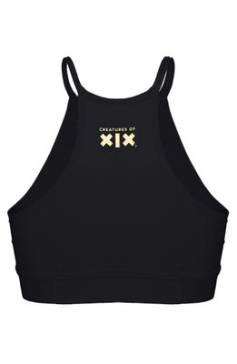 Selene Goddess Halter Top - Black