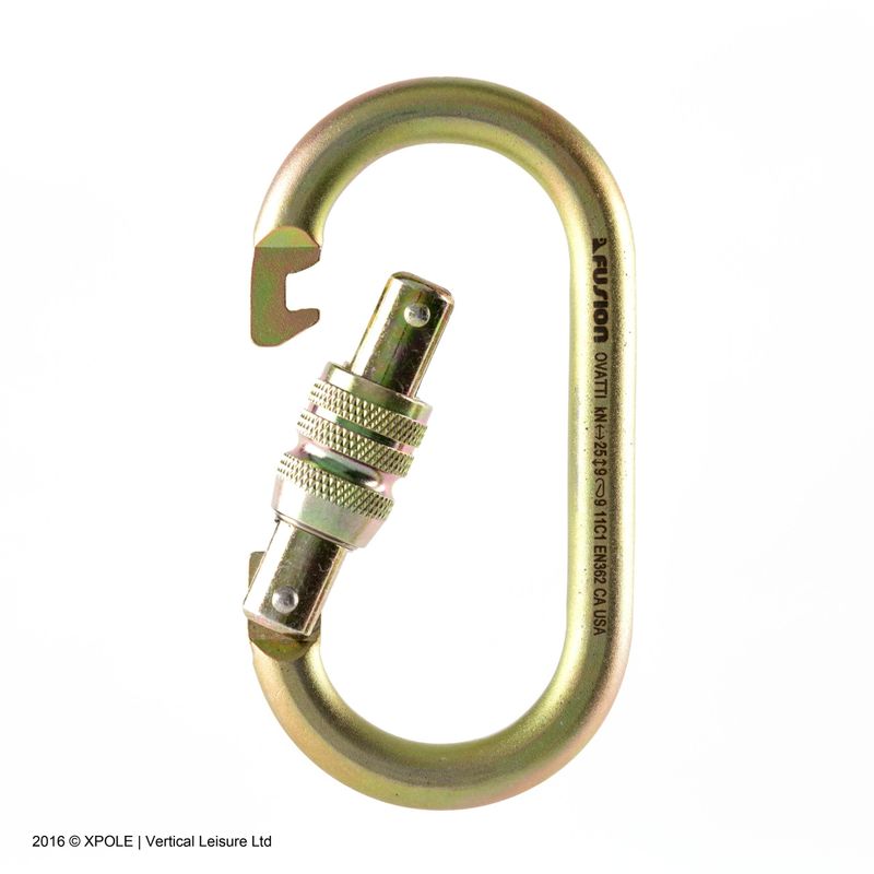 X-Pole Carabiner-Screw Gate-MBS 25kN-Gold