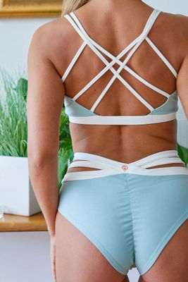 Zasha Polewear Aimee Low Waist Shorts Dark Cyan