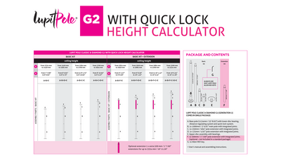 Lupit Pole Classic G2 - Quick Lock - Stainless Steel 42mm & 45mm