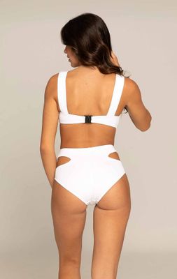 Paradise Chick - OPENCUT SHORT WHITE