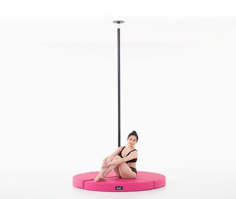 Lupit Pole Crash Mat Round Standard Rosa 12cm och 8cm