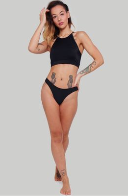 Selene Goddess Halter Top - Black