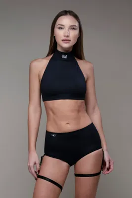 RAD Polewear - Eve Choker Top Black