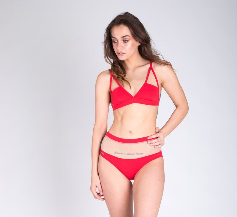 Bikini Bottom Joana Red Coral