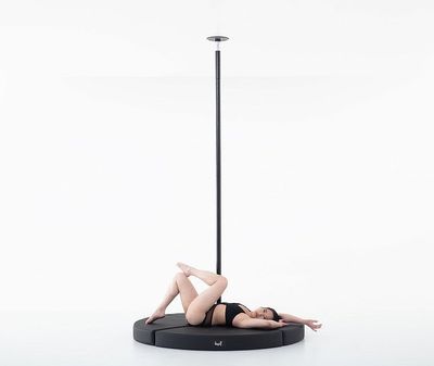 Lupit Pole Crash Mat Round Standard Svart, D 1500mm, T 12cm och 8cm