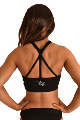 Mesh Sports Bra - Black