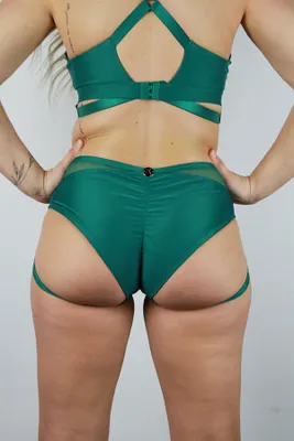 Rarr Designs - Yasmin Low Waist Booty Shorts Forest Green