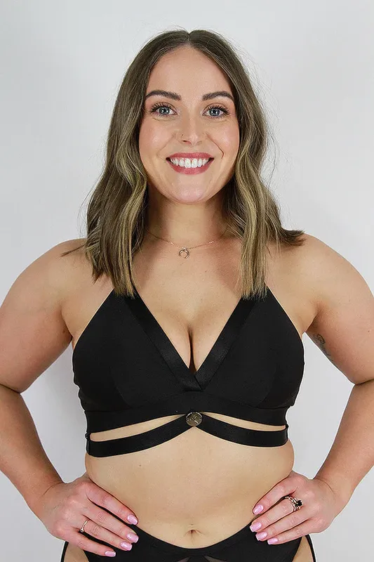 Rarr Designs - Yasmin Plunge Bralette BLACK