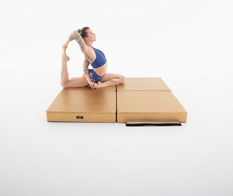 Lupit Pole Crash Mat Square - Multi-Use - Premium - Guld - 8cm & 12cm