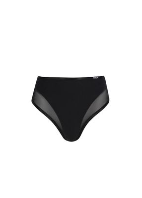 Queen PoleWear High Waisted Shorts with Mesh – GLORY – Black