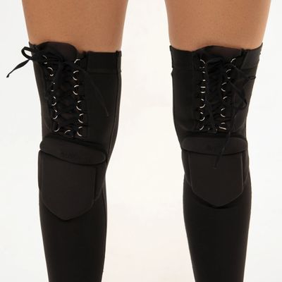Queen PoleWear Adjustable Thigh High Knee pads – INFINITY – Black