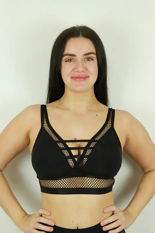 Rarr Designs - FELIX Open Mesh Bralette Black