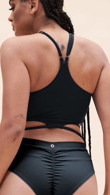 LUNALAE Nessa Top Recycled BLACK