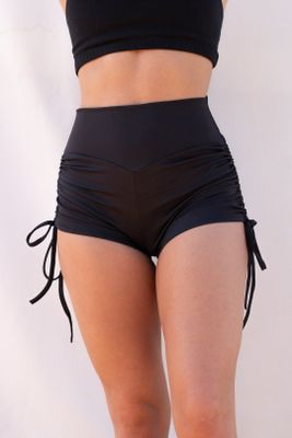 Lunalae High Waist Drawstring Shorts Recycled