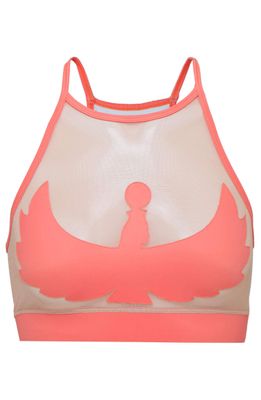 I S I S Goddess Halter Top - Peach with Sand Mesh