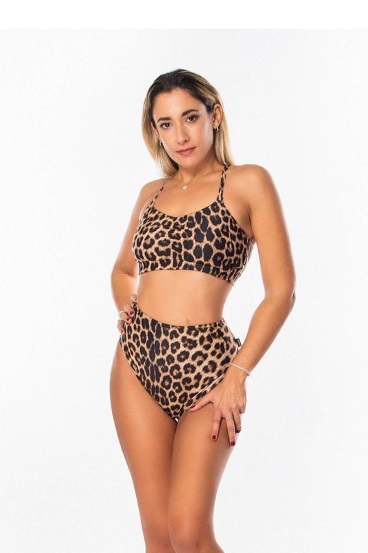 Nia Leopard high waisted bottom