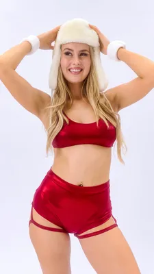 Lunalae May Christmas Top Red