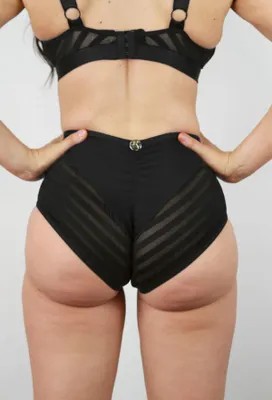 Rarr Designs - Alexis Mid Waist Booty Short BLACK