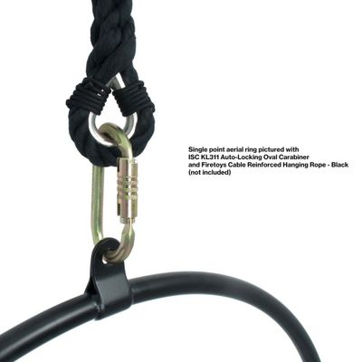 Firetoys 1 Point Aerial Hoop - Pearl Black