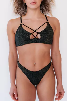 SWAY Temptress Strapless Pole Dance Top Starry Night