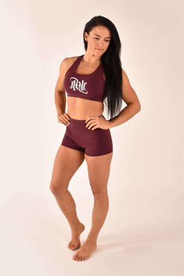 Signature Sports Bra - Burgundy
