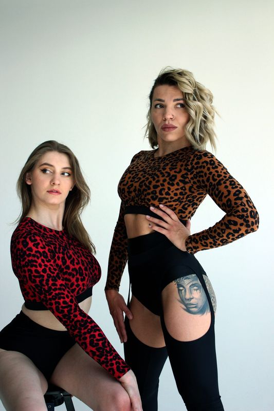 DressinUp Art Atelier - Rashguard ANIMAL PRINTS Red Leopard