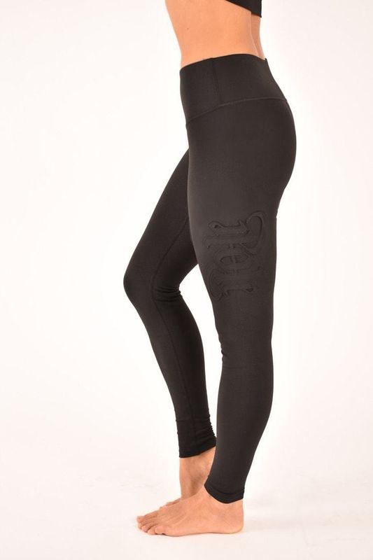 Embossed Leggings - Black