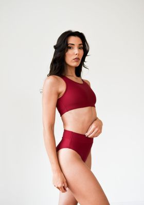 Pole Addict - High waist bottom Wine Isla