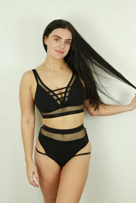 Rarr Designs - FELIX High Waist Strap Scrunch Bum Shorts BLACK