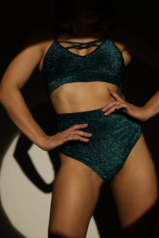 DressinUp Art Atelier - Lurex Top Emerald Glitter