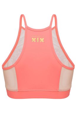 I S I S Goddess Halter Top - Peach with Sand Mesh