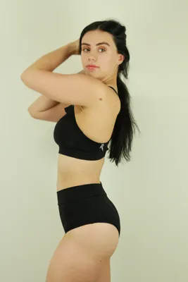 Rarr Designs - Matte Black Mid Waisted BRAZIL Scrunch Bum Shorts