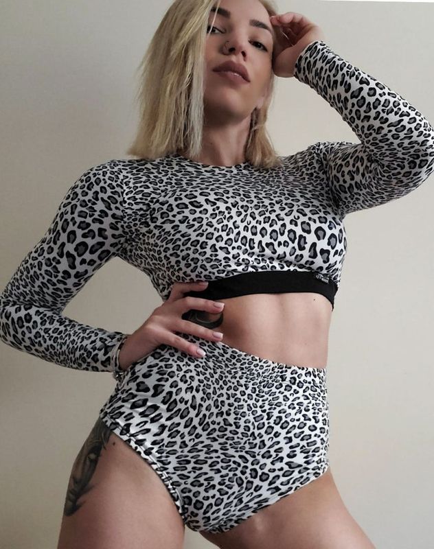 DressinUp Art Atelier - Rashguard ANIMAL PRINTS White Leopard
