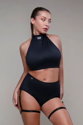 RAD Polewear - Eve Choker Top Black
