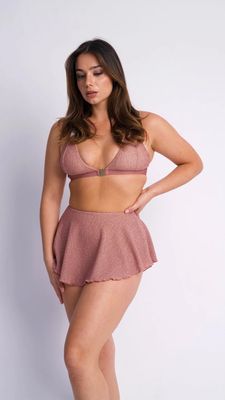 Lunalae Follow Me Bra Rose Gold Shimmer