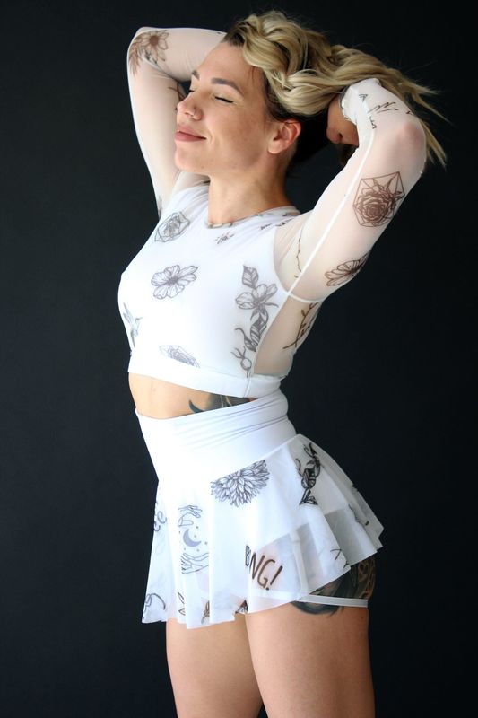 DressinUp Art Atelier - DANCE TATOO Top White