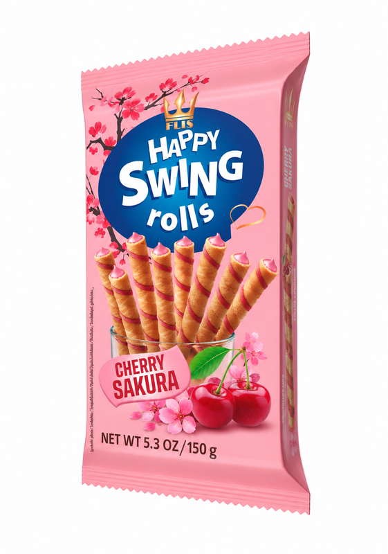 Happy Swing Rolls Cherry Sakura 16 X 150 G
