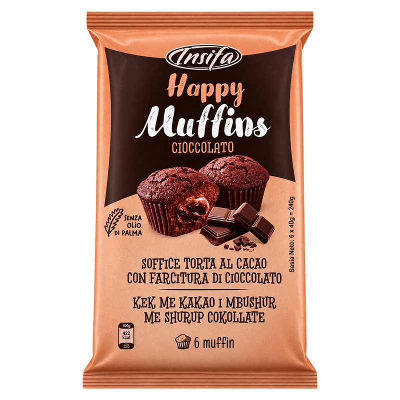 Insifa Happy Muffins Cacao & Chocolate 12 X 222 G
